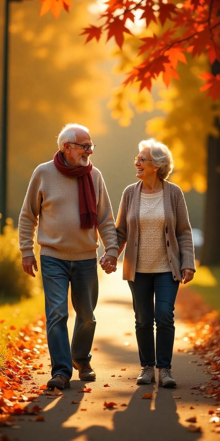 Senior Couple Walking